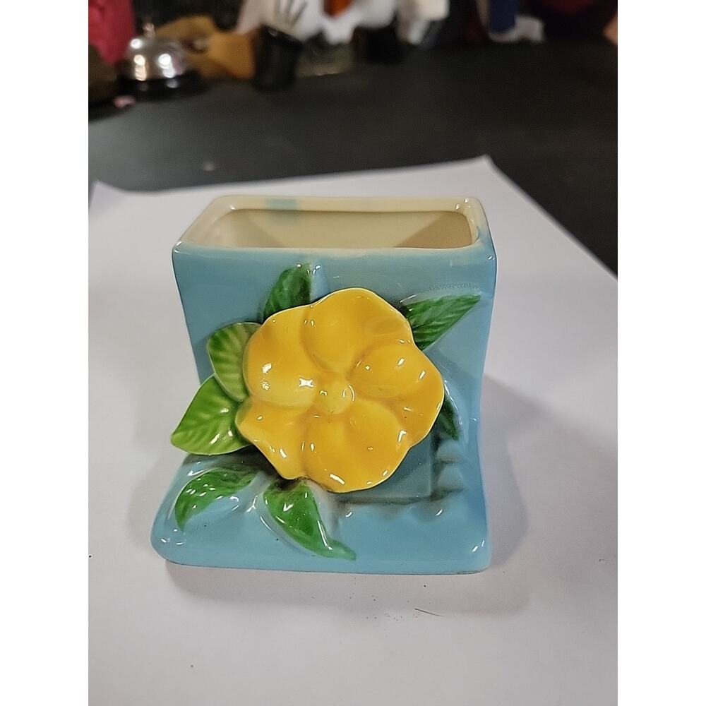 O.P.C.O. Pottery Planter Floral Zanesville, OH USA - Vintage